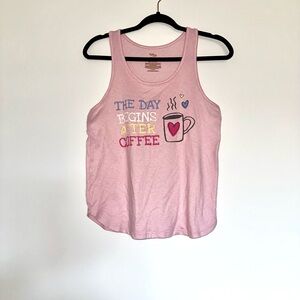 Secret Treasures Pink Coffee Pajama set (tank top and shorts)